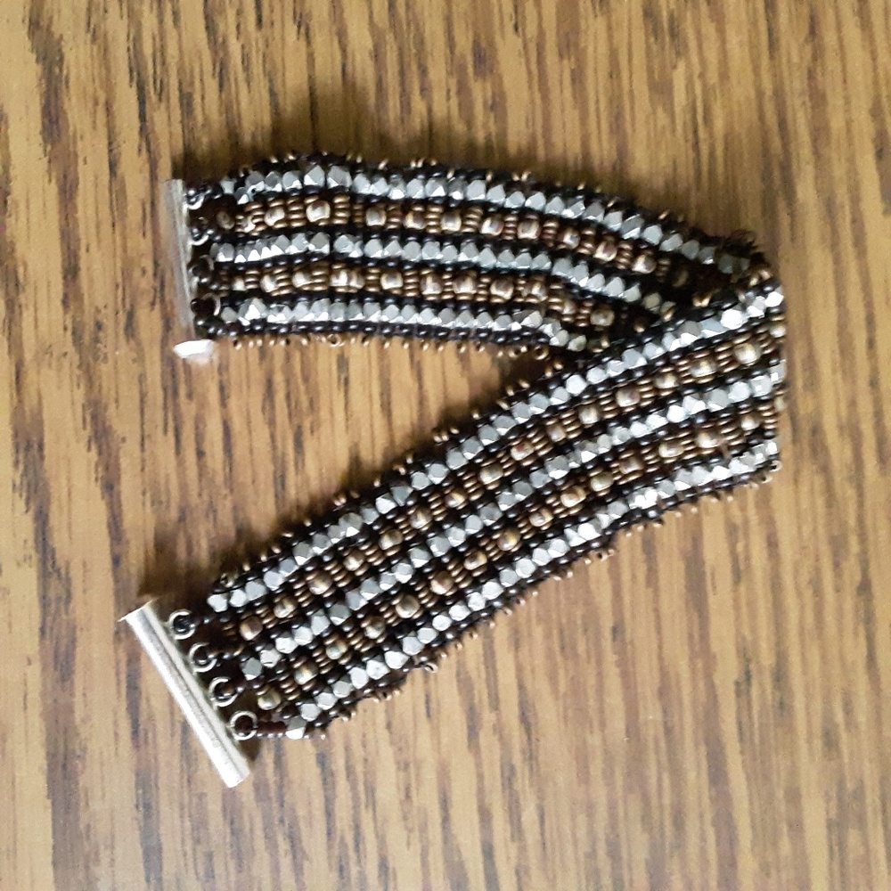 Intricately Woven Beaded Bracelet